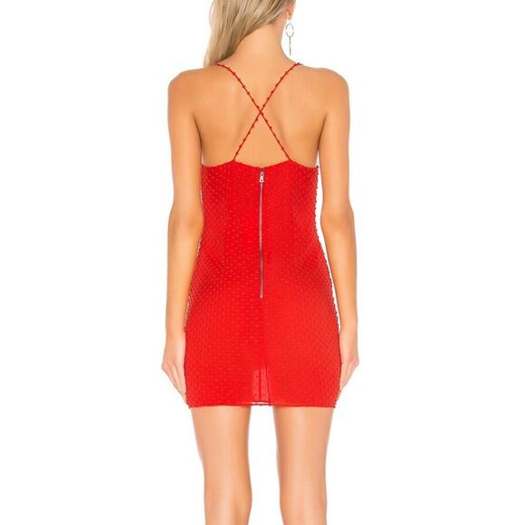 NWT Alice + Olivia Daria Ruched Mini Dress in Perfect Poppy Size 6 - Picture 2 of 8